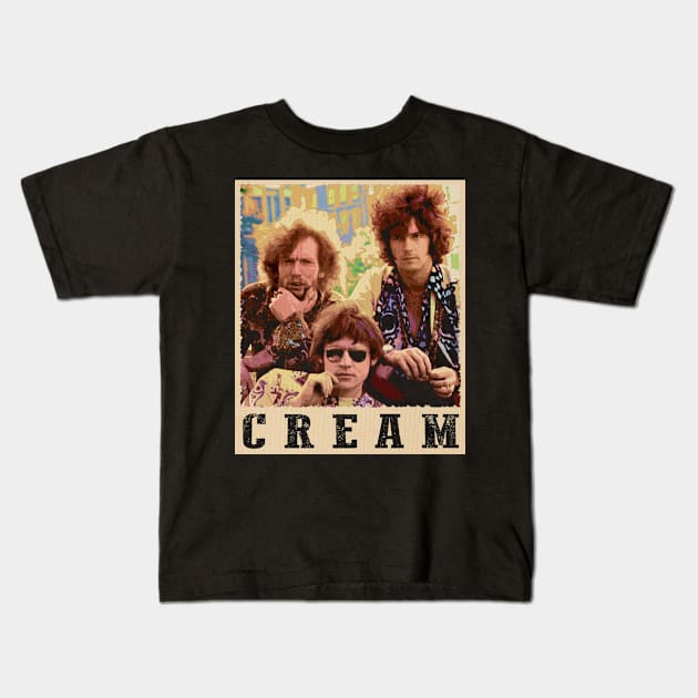 Disraeli Gears Adventure - Rev Up the Nostalgia on a Creams T-Shirt Kids T-Shirt by Skateboarding Flaming Skeleton